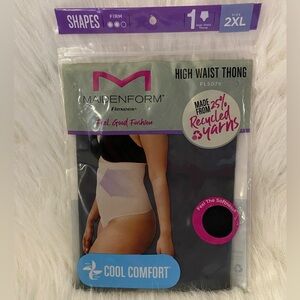 Maidenform Flexees Shapewear Womens Size 2XL‎ Black Seamless High Waist Thong